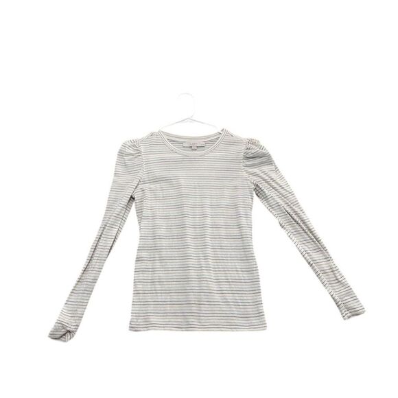 Loft Women's Striped‎ Puff Sleeve Blouse Multicolor Size XXSP - Picture 1 of 5